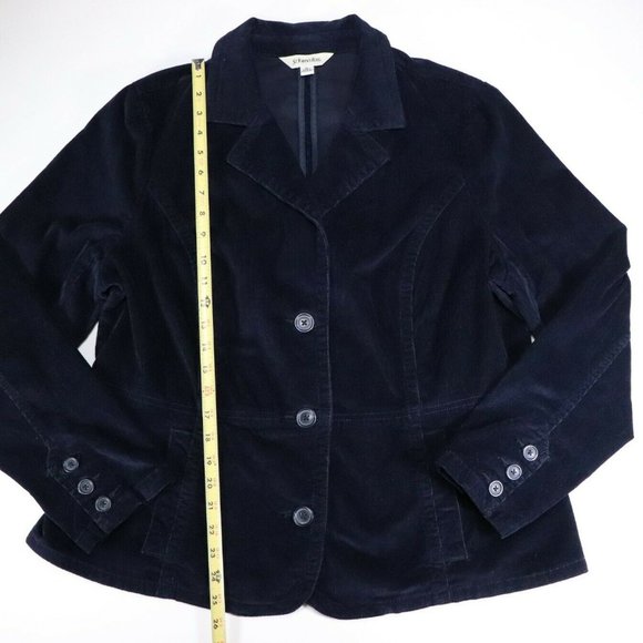St John Bay Womens Navy Blue Jacket Button Down Bl - Picture 6 of 6